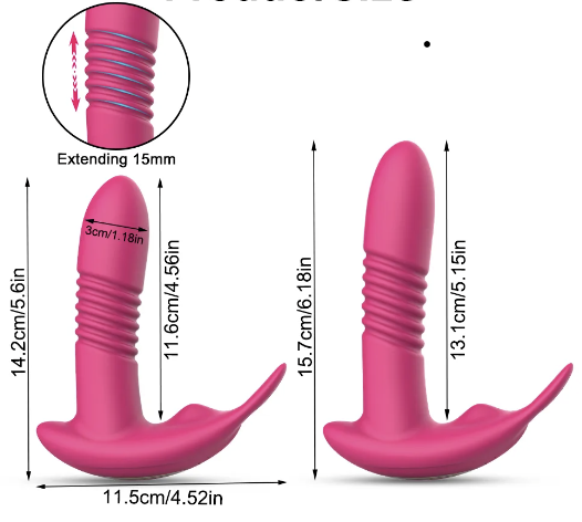 BLUETOOTH THRUSTING DILDO+CLITORIS STIMULATOR