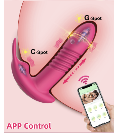 BLUETOOTH THRUSTING DILDO+CLITORIS STIMULATOR