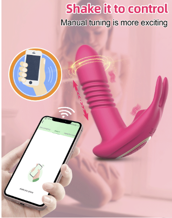 BLUETOOTH THRUSTING DILDO+CLITORIS STIMULATOR